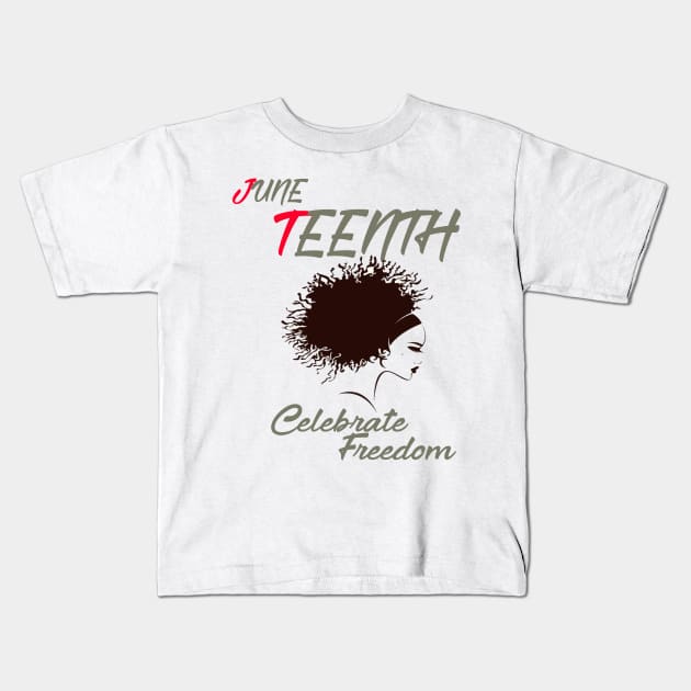 juneteenth celebration freedom Kids T-Shirt by Otaka-Design